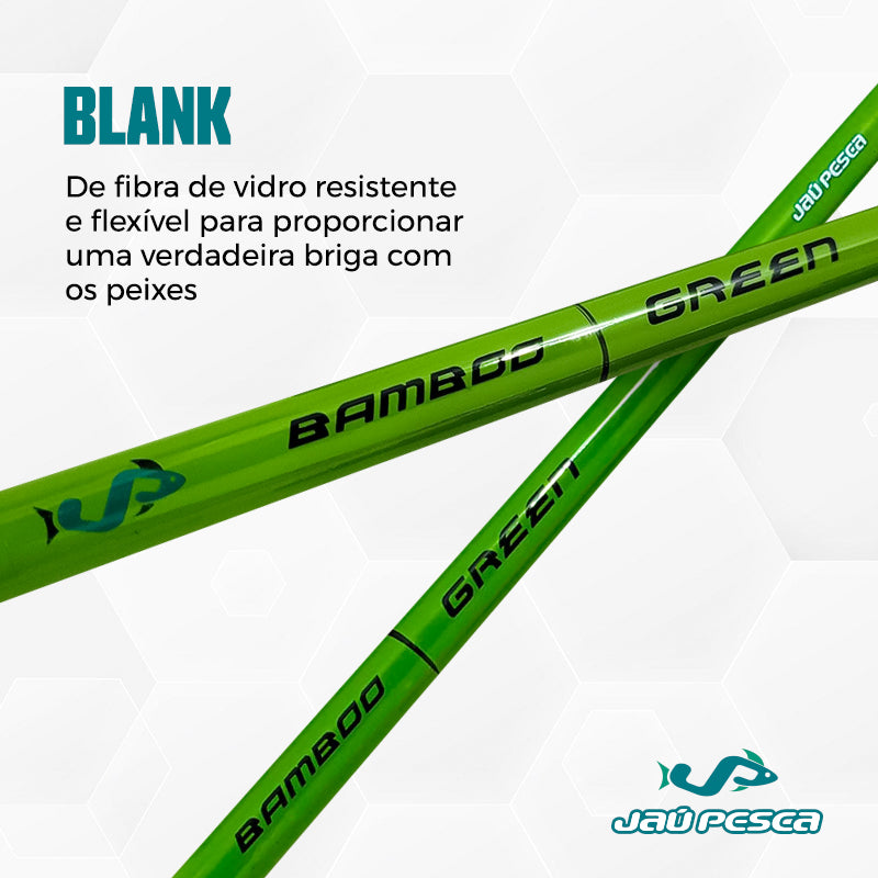 Vara Telescópica JP Bamboo Strong Green Jaú Pesca