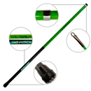 Kit De Pesca 02 Vara Telescópica Gomo Longo JP Traira 5,00m Verde Jaú Pesca e Ace