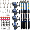 Kit de Pesca 04 Vara + Molinete e Saquinho Albatroz