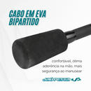 Kit de pesca Carretilha AGATA Acqua 1,50m + Carretilha M21 PRO Acqua Esquerda e Linha Mono