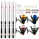 Kit de Pesca 04 Vara 2P 1,50 mts + Molinete e Saquinho Jaú Pesca