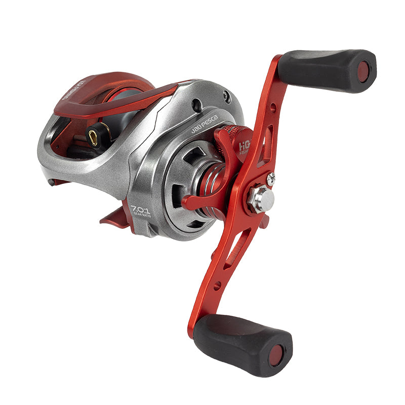 Carretilha SPIDER BG 300 Graphite Red 7.0:1 5+1 15kg