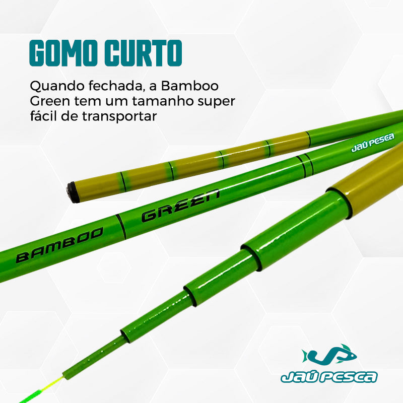 Vara Telescópica JP Bamboo Strong Green Jaú Pesca