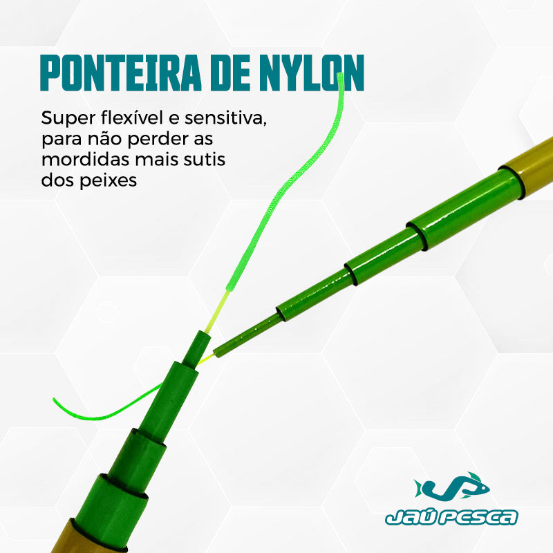 Vara Telescópica JP Bamboo Strong Green Jaú Pesca