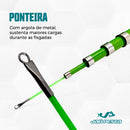 Kit 01 Vara Telescópica Gomo Longo JP Traira 6,00m Verde Jaú Pesca e Ace