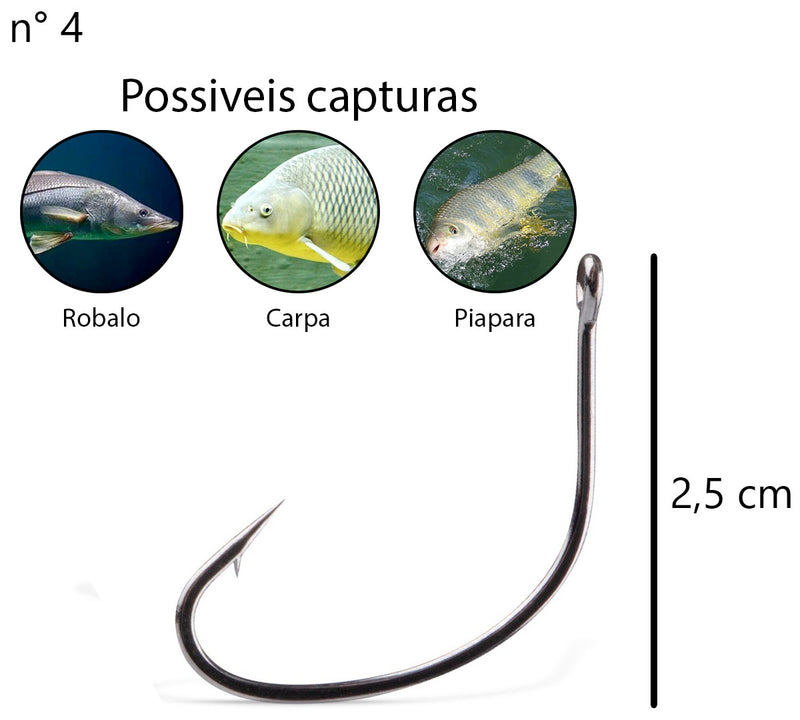 Caixa Anzol Wide Gap Black Nickel Marine Sports
