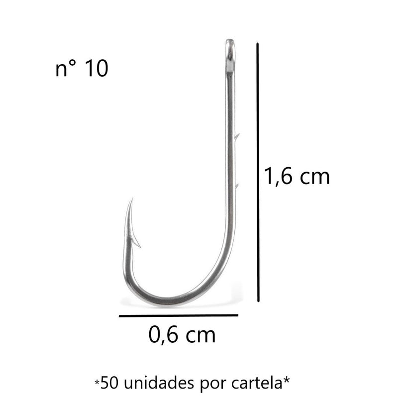 JP Cartela Anzol 4330 Aço Niquel Jaú Pesca