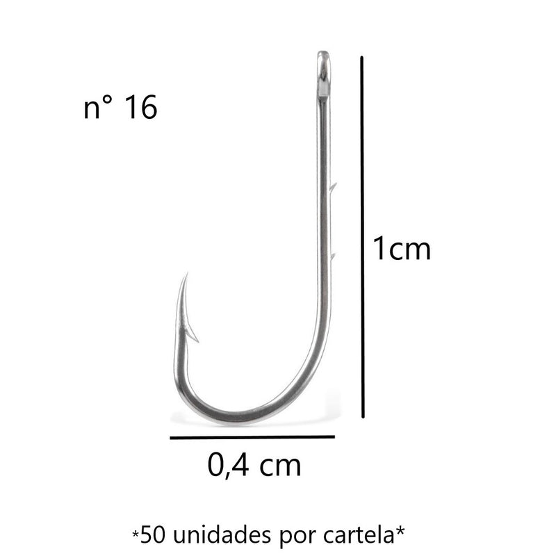 JP Cartela Anzol 4330 Aço Niquel Jaú Pesca