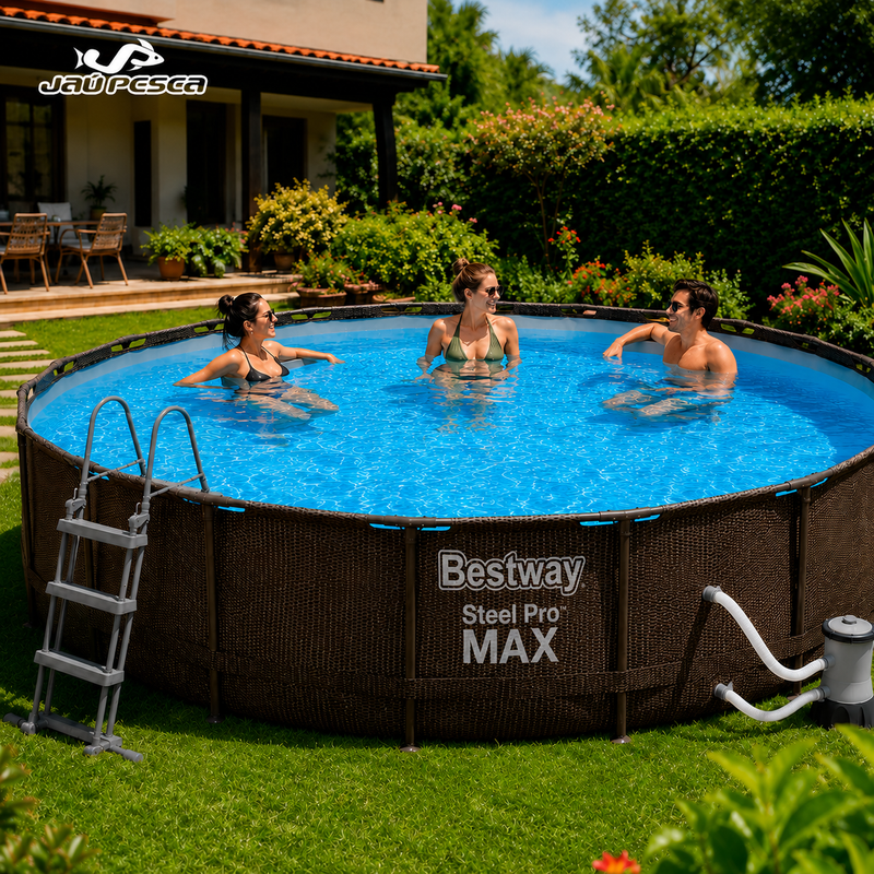 Piscina Estruturada Prestige 9.150L com Escada  - Bestway