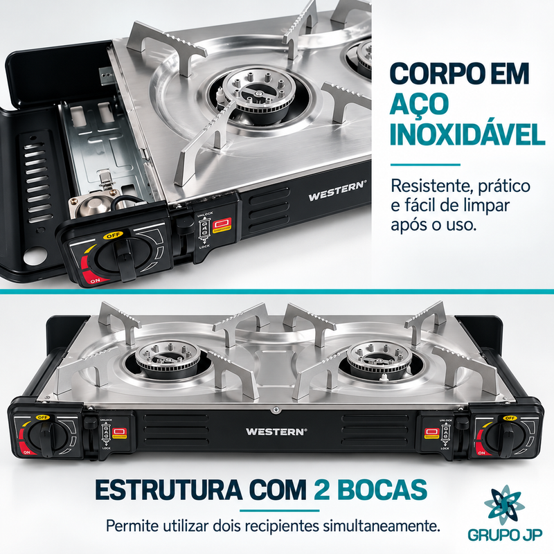 Fogareiro 2 Bocas a Gas - Etilux