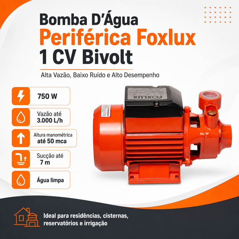 Bomba D' Àgua Periférica 1 cv - Fox Lux