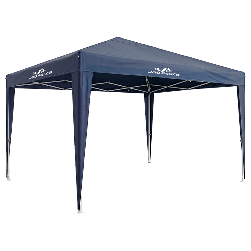 Tenda Gazebo Jaú Pesca Sanfonado Dobrável Para Uso Externo 3x3x2,55 Com Bolsa, 4 Cordas e 4 Estacas