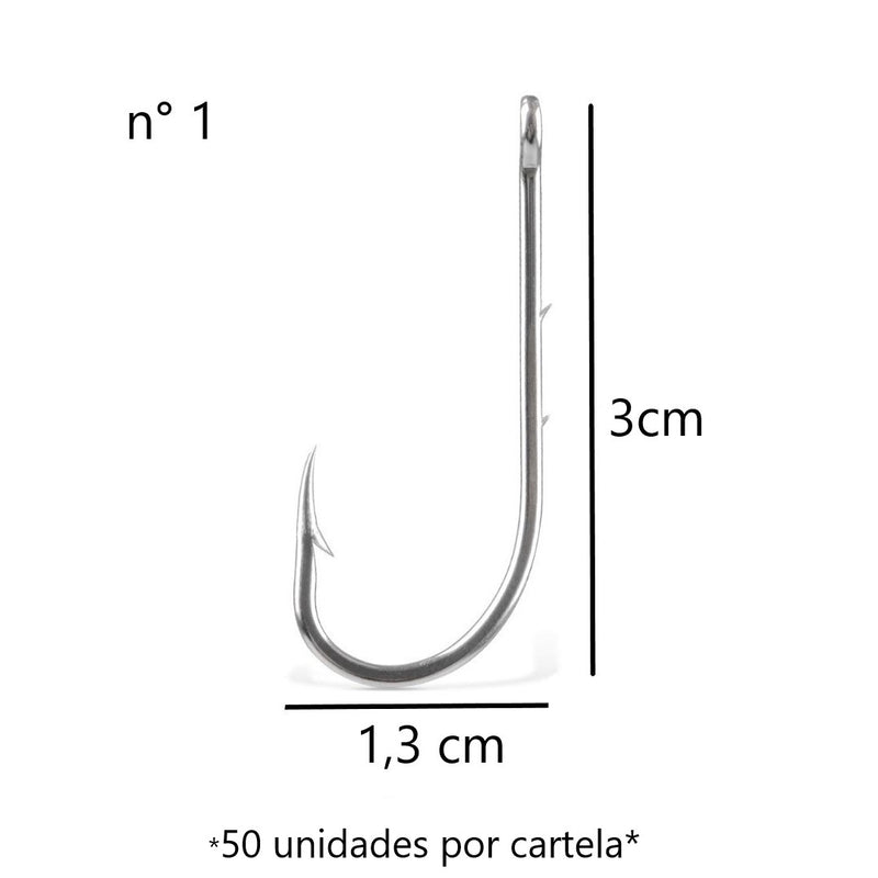 JP Cartela Anzol 4330 Aço Niquel Jaú Pesca
