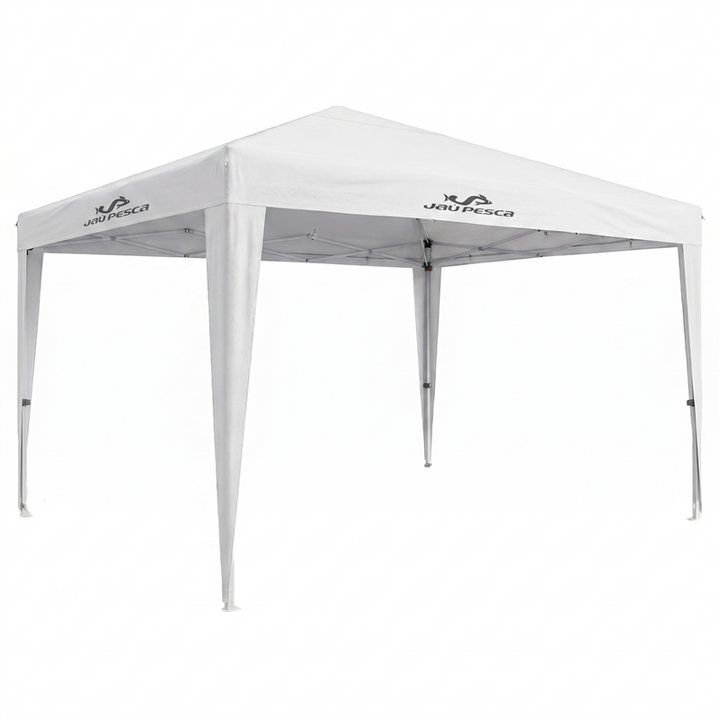 Tenda Gazebo Jaú Pesca Sanfonado Dobrável Para Uso Externo 3x3x2,55 Com Bolsa, 4 Cordas e 4 Estacas