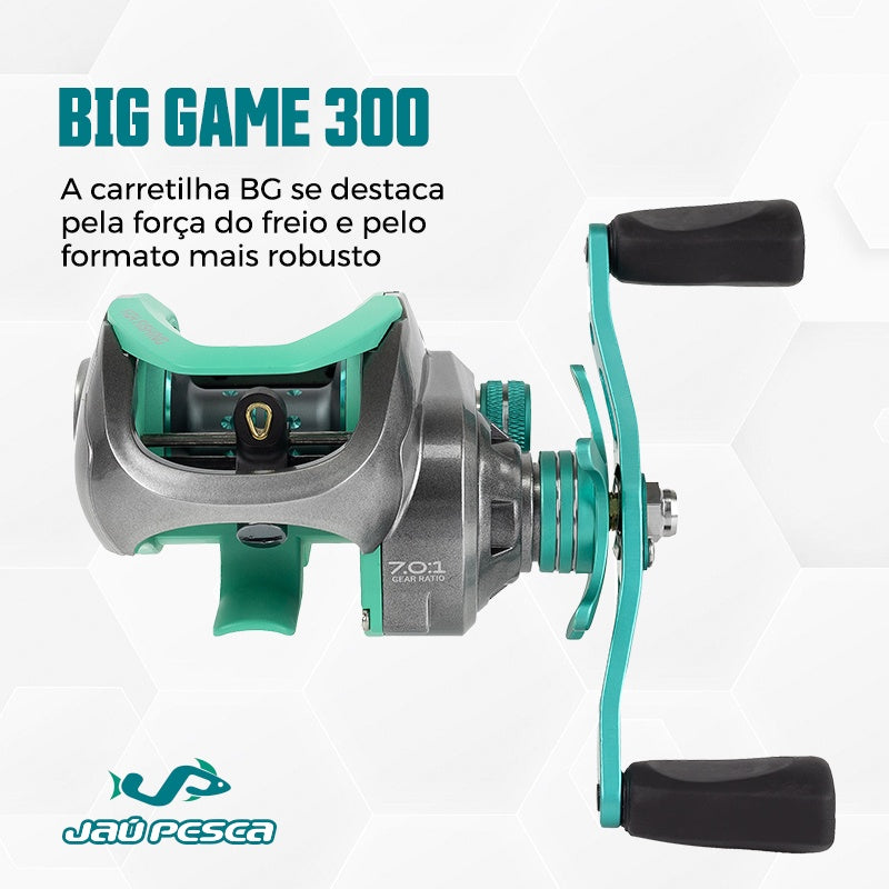 Carretilha SPIDER BG 300 Graphite Acqua 7.0:1 5+1 15kg