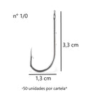 JP Cartela Anzol 4330 Aço Niquel Jaú Pesca