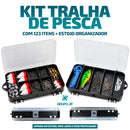 Kit de Pesca Completo com 123 Itens + Estojo Organizador