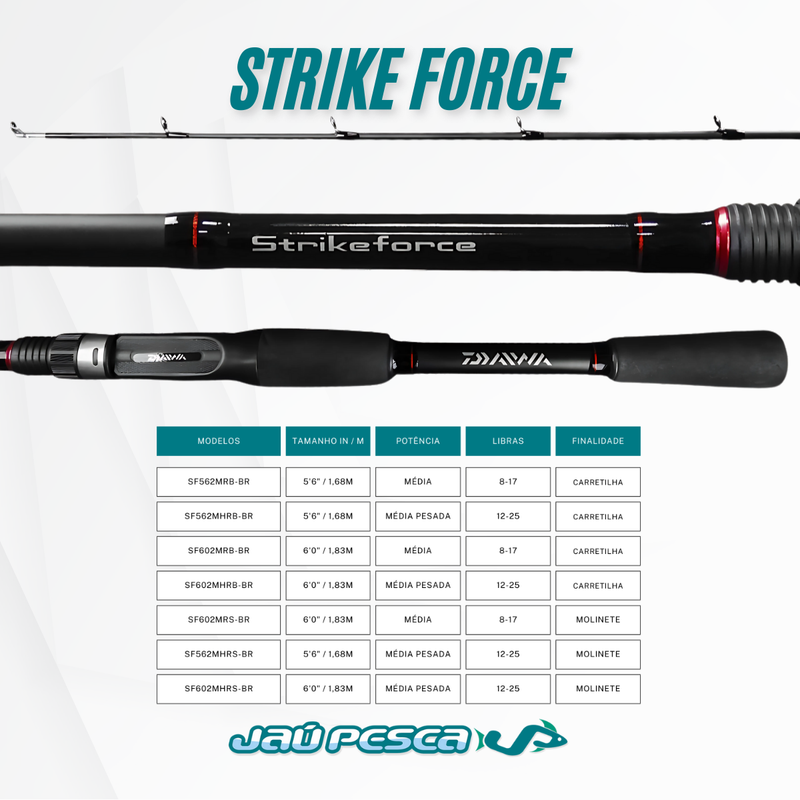 Vara Molinete Strike Force SFS-602 MRS-BR 1.83m 8-17lb -