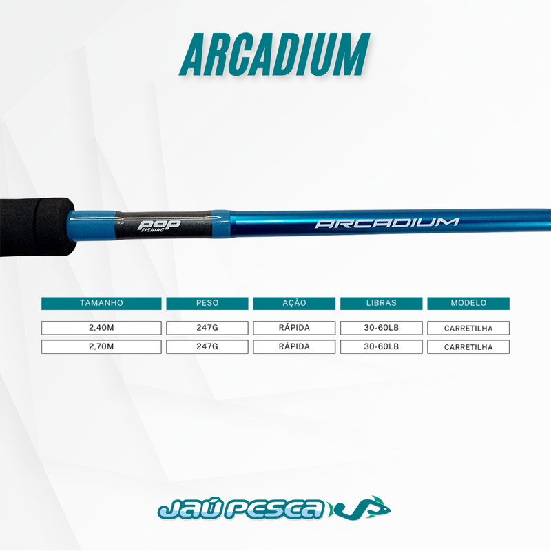 Vara Carretilha TAMBA ARCADIUM CARBONO Pop Fishing