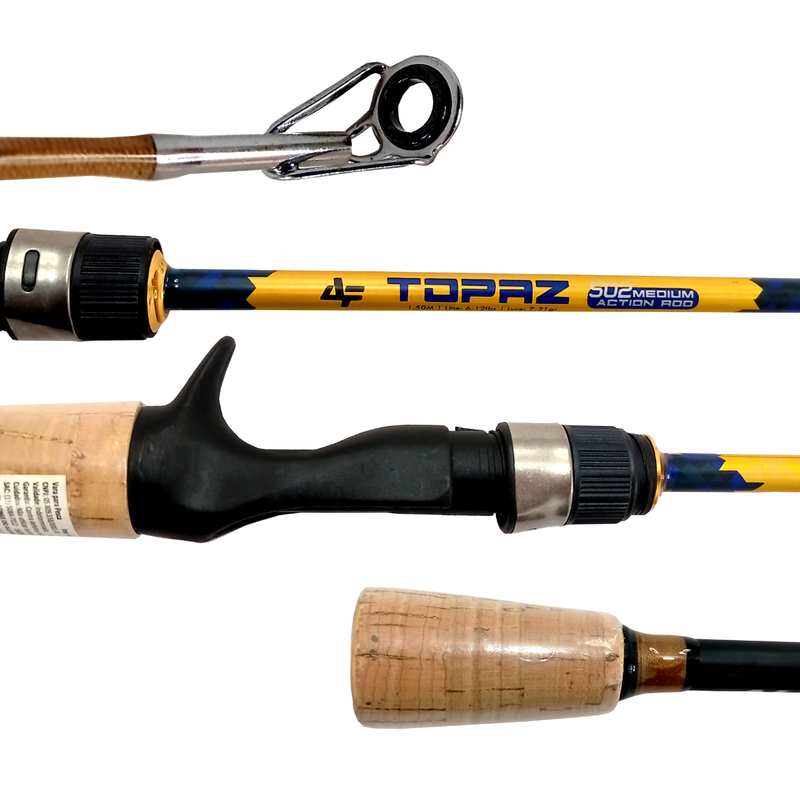 Vara Carretilha TOPAZ 12 lbs 2 Partes Albatroz Fishing