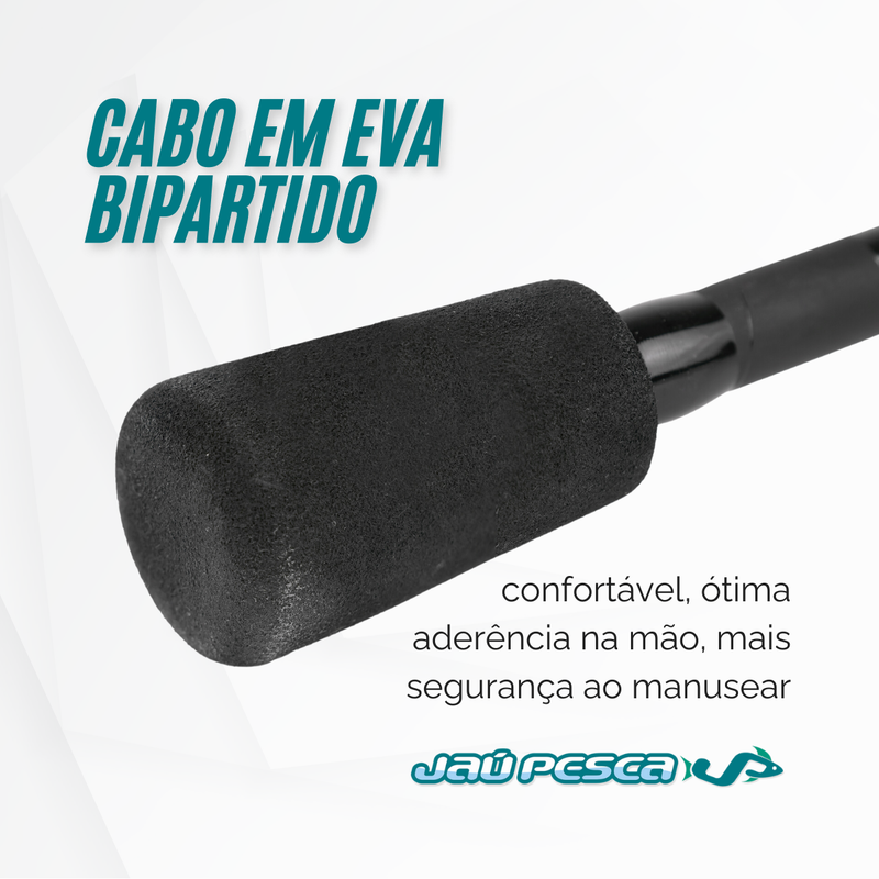 02 - Vara Carretilha AGATA C562 1,65 mts 17 lbs 2 Partes Albatroz