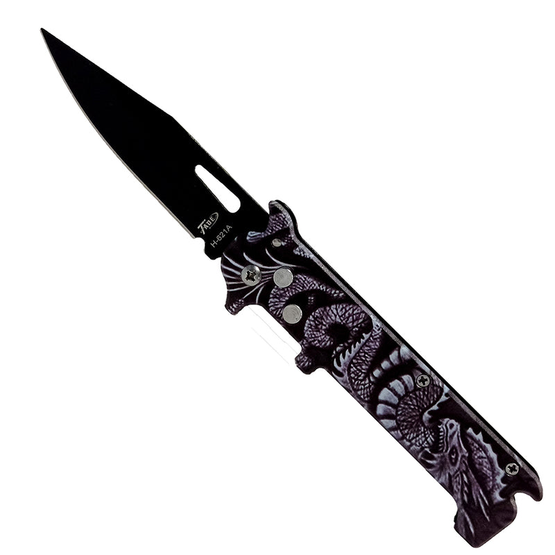 Canivete De Metal Tático Automático Taue H - 621A