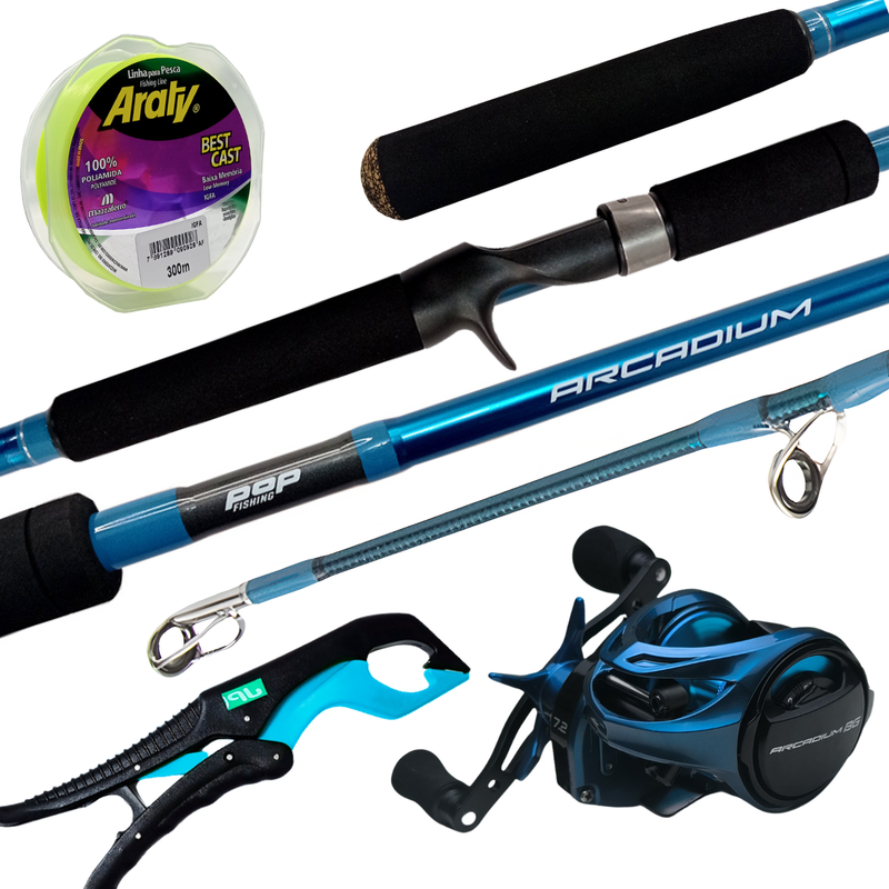 Kit Vara Arcadium  + Carretilha Arcadium 15kg + Linha