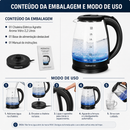 Chaleira Elétrica Aroma Vidro 2,2 Litros - Agratto