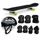 Kit Skate Liga da Justiça Estampa Sortida + Proteção Completa Preto M - Bel Sports