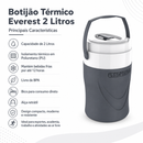 Botijão Termico Everest 2 L Cinza - Soprano