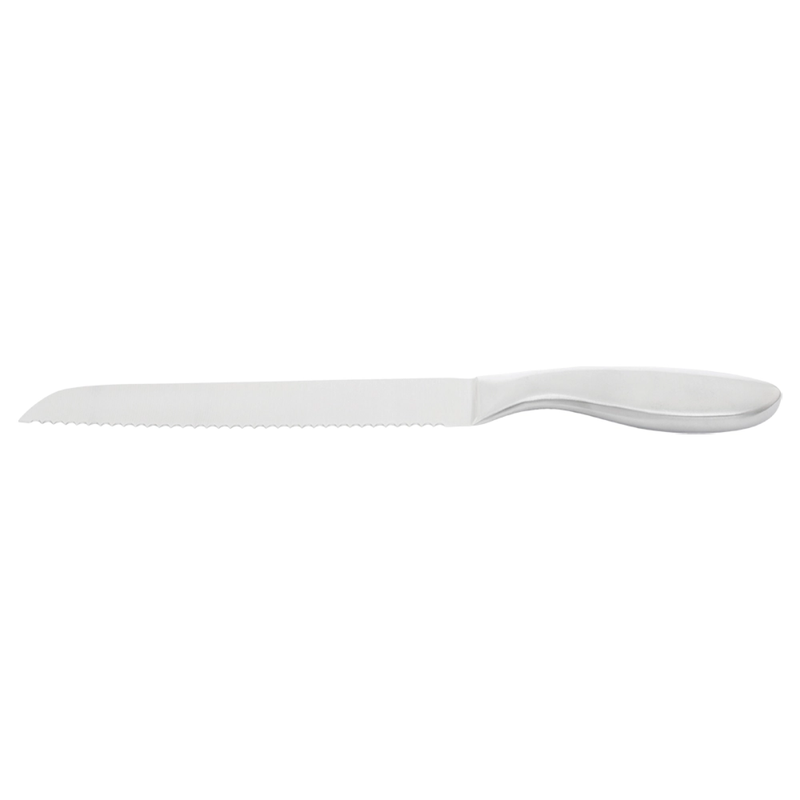 Faca Pão Inox Serrilhada 20cm Prata - Mimo Style