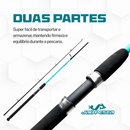 Kit Vara New Tamba Max 30-60lbs 2,40 + Molinete Austin 5000 - Jaú Pesca - Acqua
