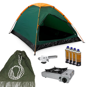 Kit Camping Barraca + Rede De Descanso+ Fogareiro e Campgás
