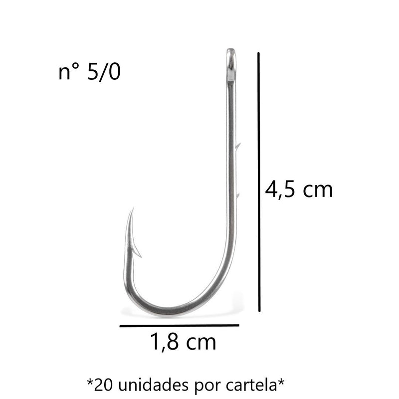 JP Cartela Anzol 4330 Aço Niquel Jaú Pesca