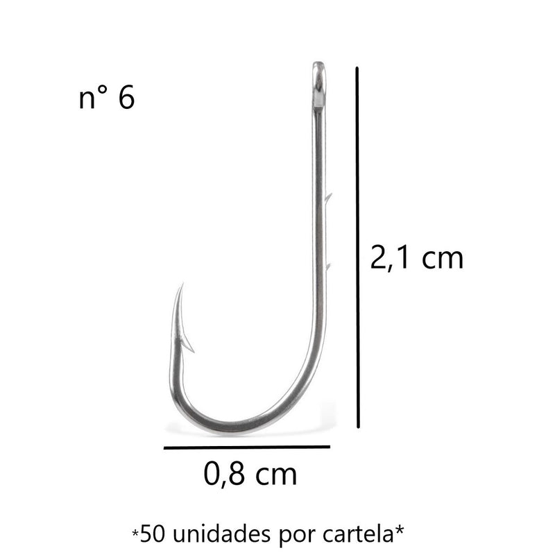 JP Cartela Anzol 4330 Aço Niquel Jaú Pesca