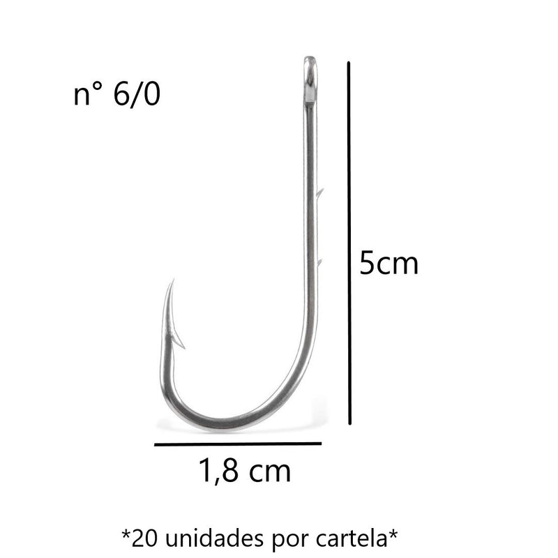 JP Cartela Anzol 4330 Aço Niquel Jaú Pesca
