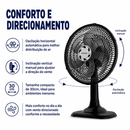 Ventilador de Mesa Turbo 6 Pás 30cm Preto 52W - Ventisol
