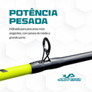 Kit Vara New Tamba Max 30-60lbs 2,40 + Molinete Austin 5000 - Jaú Pesca - Verde Neon