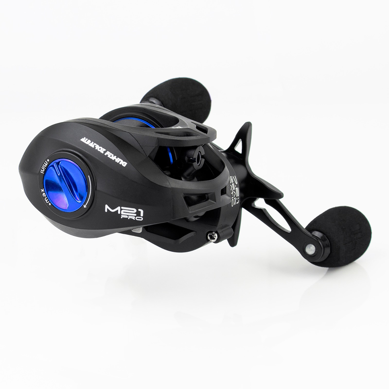 Capa + Carretilha Albatroz M21 Pro Black Blue 6 Rolamentos - Direita