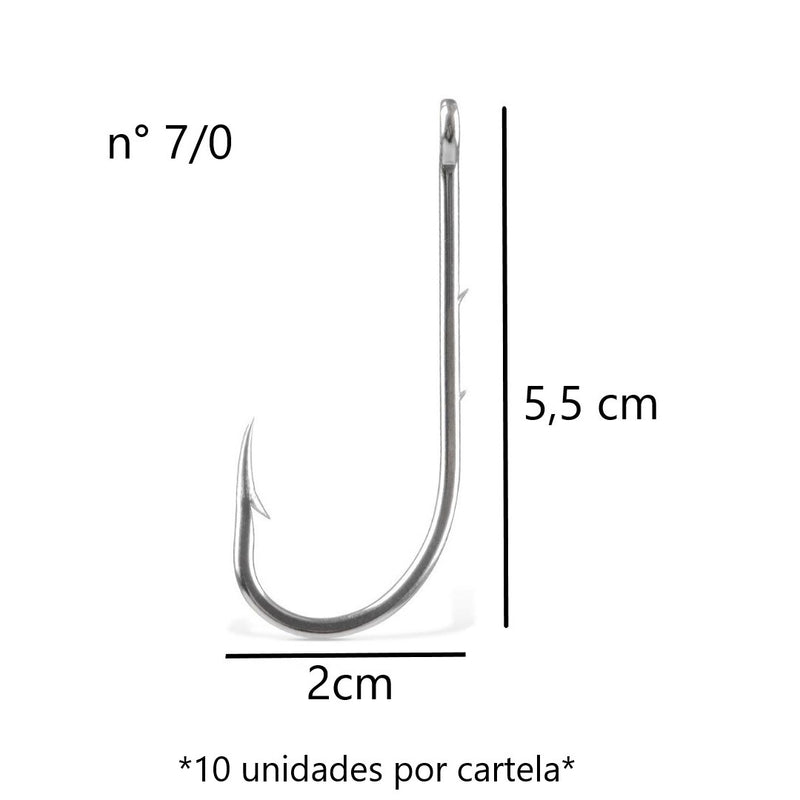 JP Cartela Anzol 4330 Aço Niquel Jaú Pesca