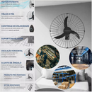 VENTILADOR OSC DE PAREDE 60CM PRETO LIGHT 147W 127V VENTIMAIS