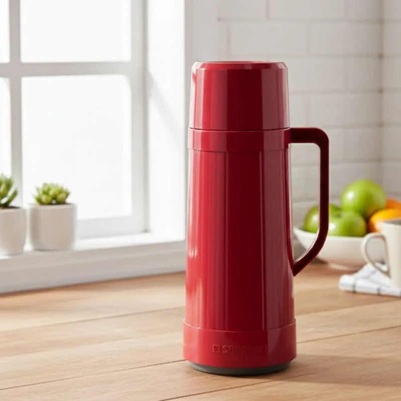 Garrafa Térmica Topázio 1L - Soprano - Vermelho