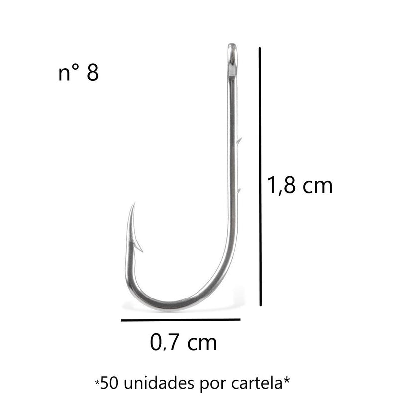 JP Cartela Anzol 4330 Aço Niquel Jaú Pesca