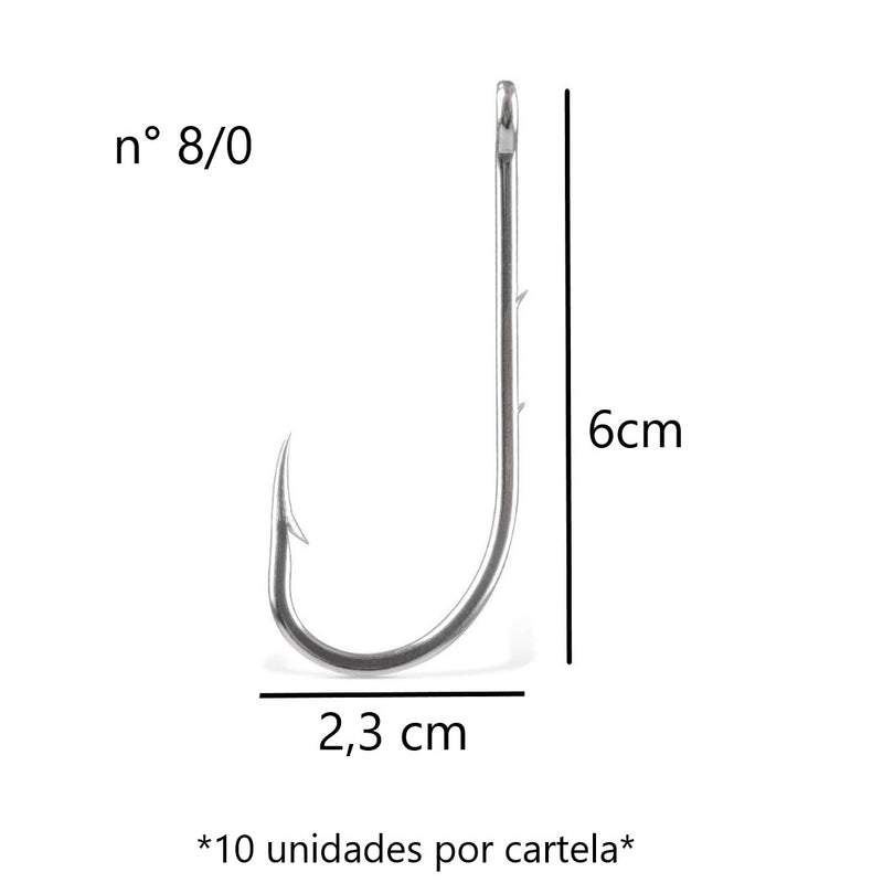JP Cartela Anzol 4330 Aço Niquel Jaú Pesca