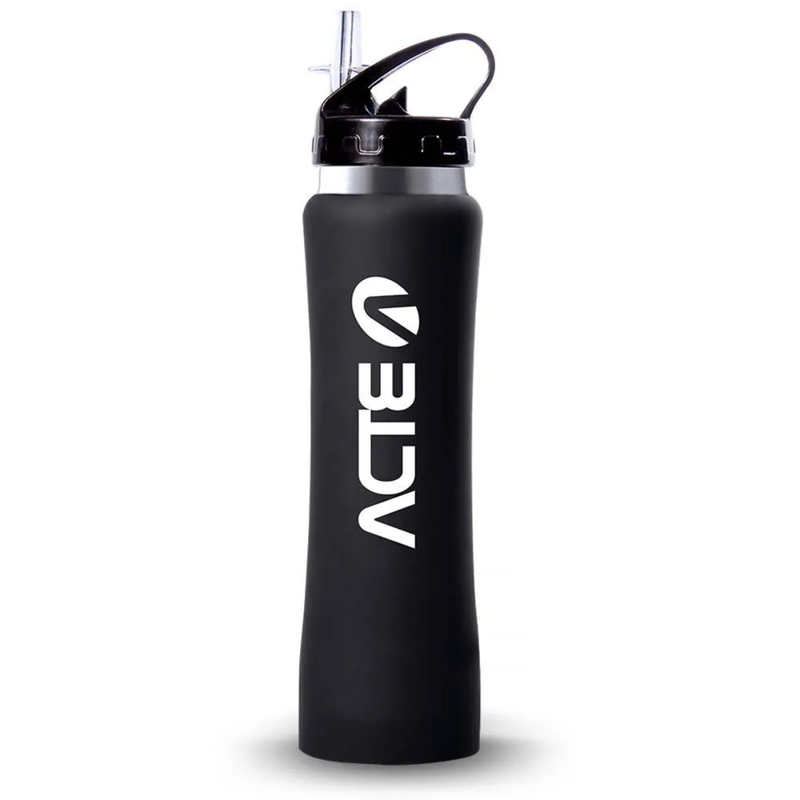 SQUEEZE TERMICO EMBORRACHADO 500ML PRETA