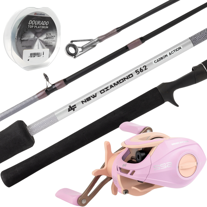 Kit Vara New Diamond 1,68m + Carretilha S22 e Linha mono