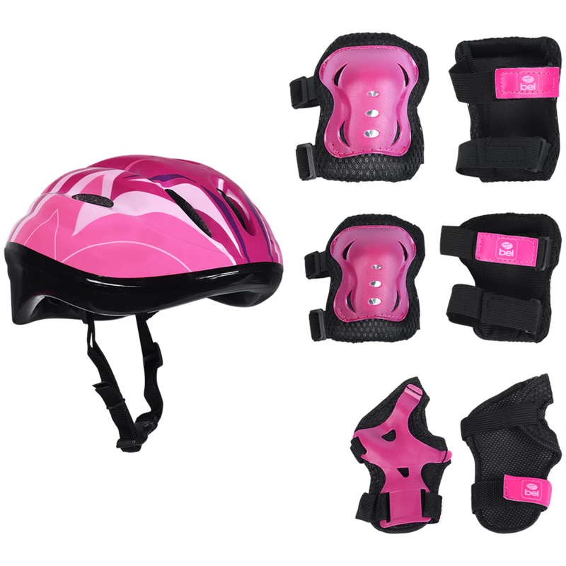 Kit Radical Proteção c/ Capacete EPS (M) Rosa –REf. 6102 – Belfix