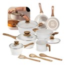 Kit Cozinha 12pçs Conjunto Panelas Style Cook + Utensílios De Silicone  Marmol - Mimo Style