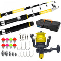 Kit de Pesca - Vara 20lbs + Molinete e Linha Jau Pesca + Acessórios + Maleta - Completo