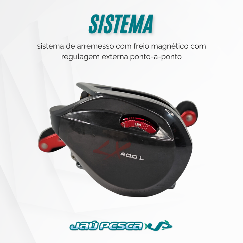 Kit De Pesca Vara Carretilha JP TAMBAQUI PRO 2,40 mts 60 lbs + LX e Linha